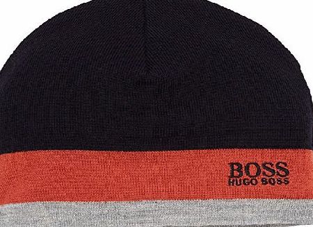 BOSS Green Mens 50323052 Beanie Hat, Orange (Dark Orange 805), One Size