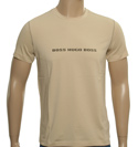 Hugo Boss Beige Slim Fit T-Shirt (Lecco)
