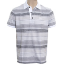 Hugo Boss Black and Grey Stripe Pique Polo Shirt (Patrick)