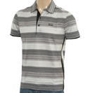 Hugo Boss Black and Grey Striped Polo Shirt (Patto)