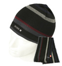 Hugo Boss Black Stripe Hat and Scarf Set (Narus)