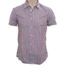 Hugo Boss Brown Stripe Short Sleeve Shirt (Capsule E1)