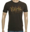 Hugo Boss Dark Grey T-Shirt with Printed Design (Kick)