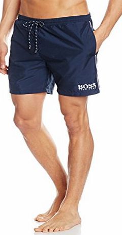 BOSS Hugo Boss Mens Starfish Plain Swim Shorts, Blue (Navy 413), Large (Manufacturer size: L)