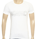 Hugo Boss White T-Shirt with Printed Logo (Shirt SS)