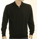 Boss Mens Black 1/4 Zip High Neck Cotton Sweatshirt - Black Label