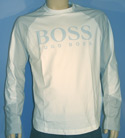 Boss Mens Cream & Grey Long Sleeve T-Shirt (Green Label)