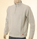 Boss Mens Light Grey 1/4 Zip High Neck Sweater - Orange Label