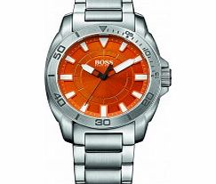 Mens Orange and Silver H-7006 Watch