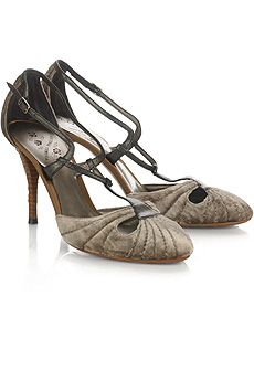 Bottega Veneta Embroidered heel t-bar sandals