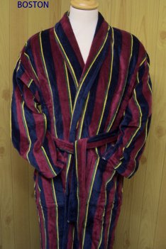Boston Red Velour Dressing Gown