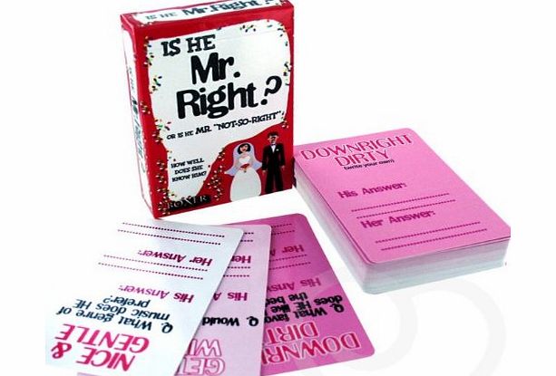Boxer Games Hen Night Is He Mr. Right? Question Card Game (struts-9536)
