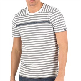 Mens Lahela Stripe T-Shirt White