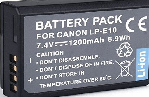 BPS 1200mAh LP-E10 LP E10 Li-ion Battery for Canon EOS 1100D,EOS 1300D,Canon EOS 1200D Digital SLR Camera,Canon Battery Grip amp; Canon Battery Charger LC-E10E