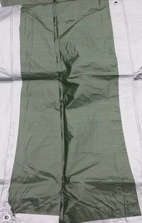 silver extra heavy weight industrial quality tarpaulin,ground sheet,waterproof cover 3m x 4m (9.75ft x 13ft)120g/m