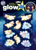 Brainstorm The Original Glowstars Company - Glow 3-D Stickers - Sheep and Clouds