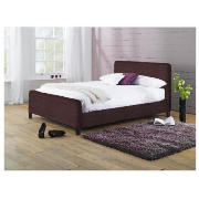 Double Bed, Aubergine & Sealy Mattress