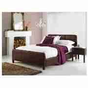 Brando Double Leather Bed, Chocolate