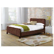 Brando Fabric Double Bed Chocolate with Rest