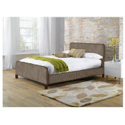 Fabric King Bed Khaki with Rest Assured