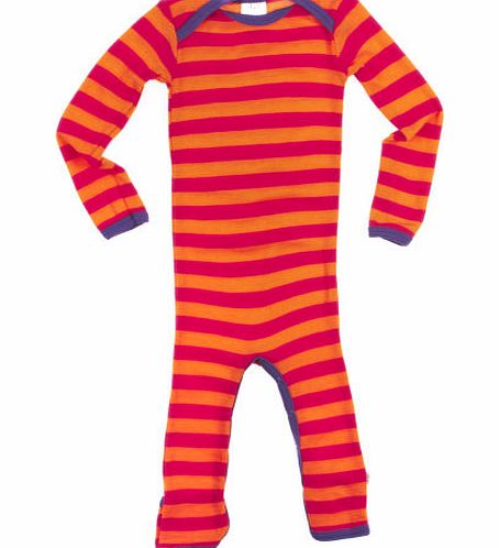 Brands 4 Kids Stripy Romper Thermals - Orange