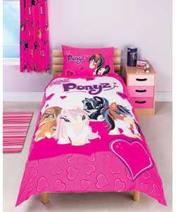 Ponyz Single Duvet Cover Set - Pink