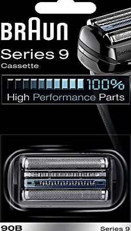 Braun 90B Series 9 Electric Shaver Replacement Foil and Cassette Cartridge - Black