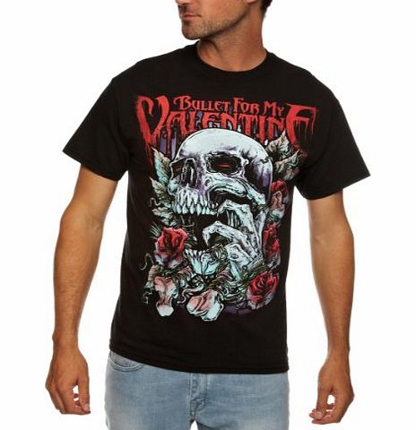 Bravado Bullet For My Valentine Skull Red Eye Mens T-Shirt Black Small