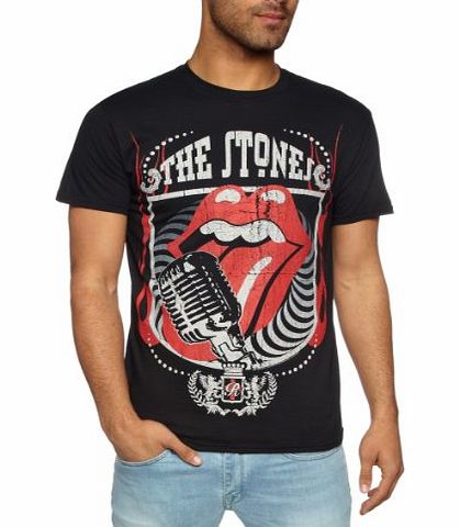Bravado Rolling Stones Mens The 40 Licks Crew Neck Short Sleeve T-Shirt, Black, Medium