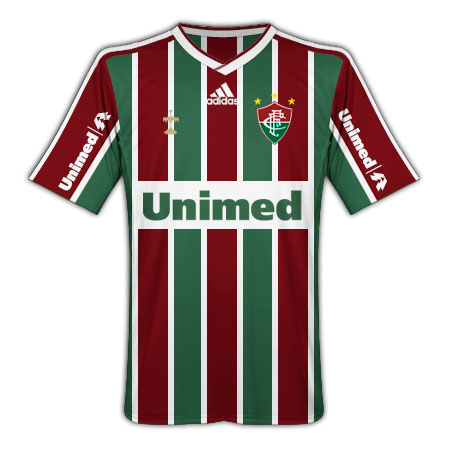 Brazilian teams Adidas 2010-11 Fluminense Adidas Home Football Shirt
