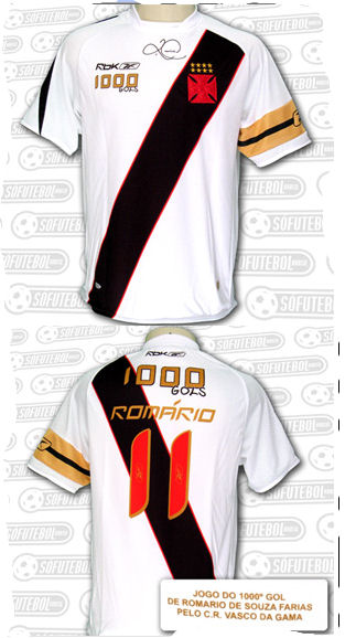 Brazilian teams Reebok 07-08 Vasco da Gama home (Romario 100 goals)