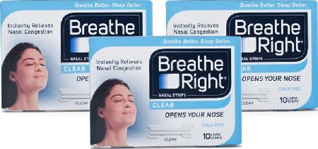Breathe Right, 2102[^]0081852 Nasal Strips Clear Large - 30 Strips