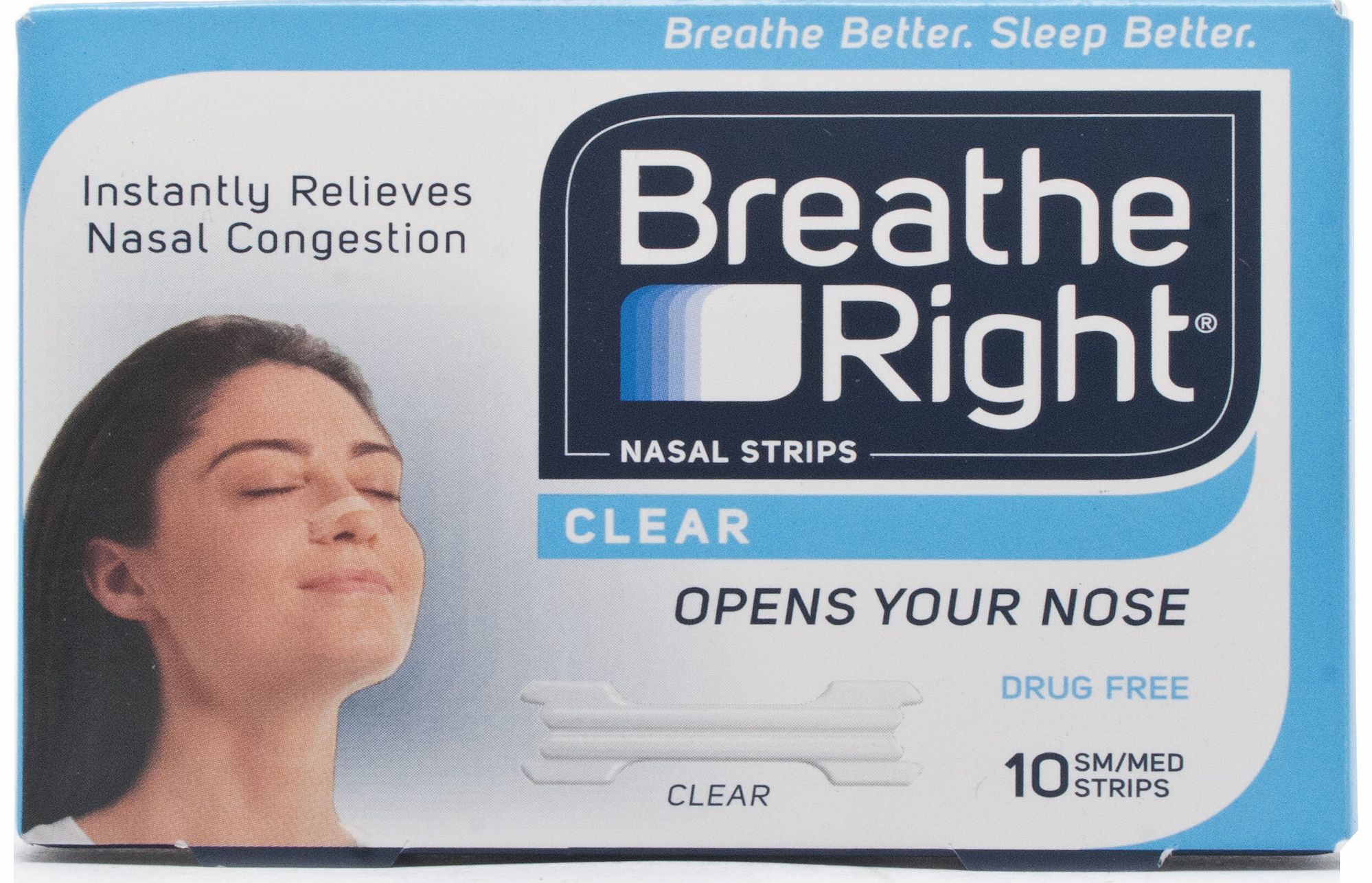 Breathe Right Nasal Strips Clear Small/Medium