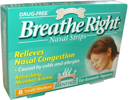 Breathe Right Nasal Strips Menthol - Small/Med 8