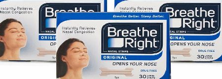 Breathe Right Nasal Strips Tan Large Triple Pack