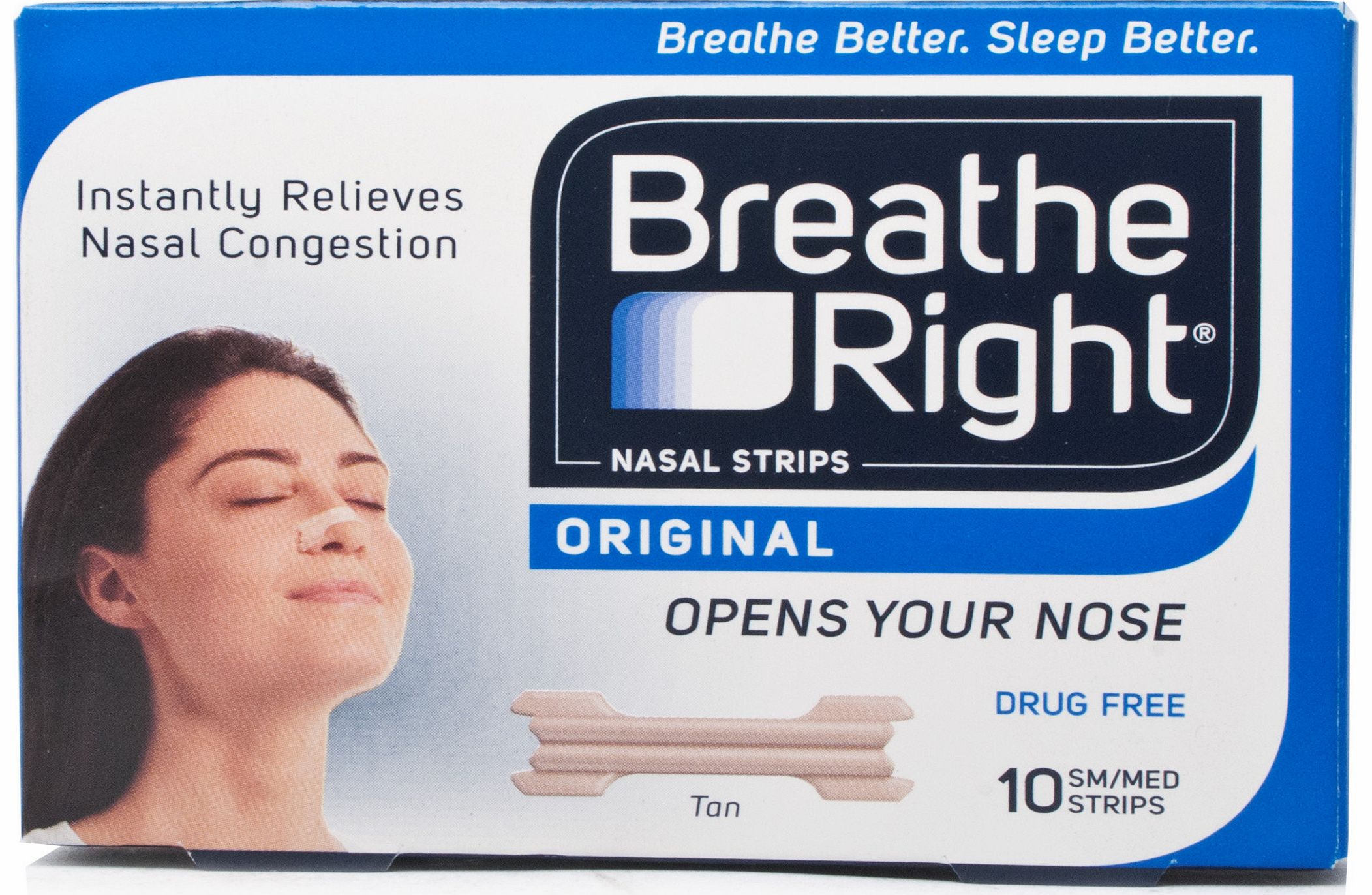 Breathe Right Nasal Strips Tan Regular