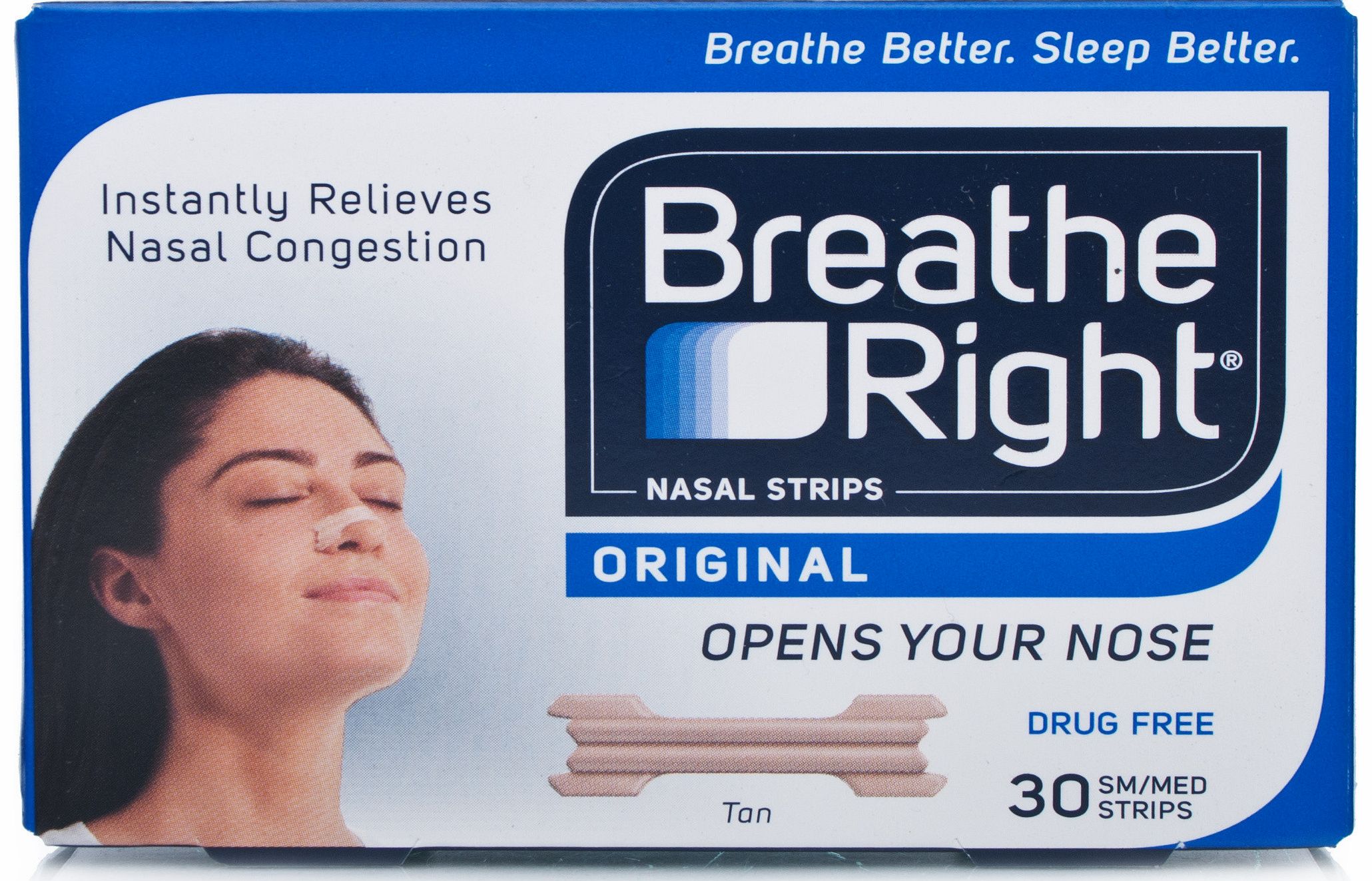 Breathe Right Small/Medium Nasal Strips Tan