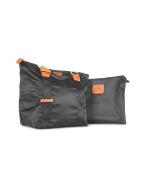 X-Bag Black Packable Last-minute Tote in a Pouch