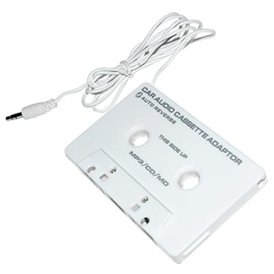 Brilliant Buy Car Cassette Adapter White