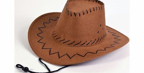 Bristol Novelties Childs Stitched Brown Cow Boy Hat