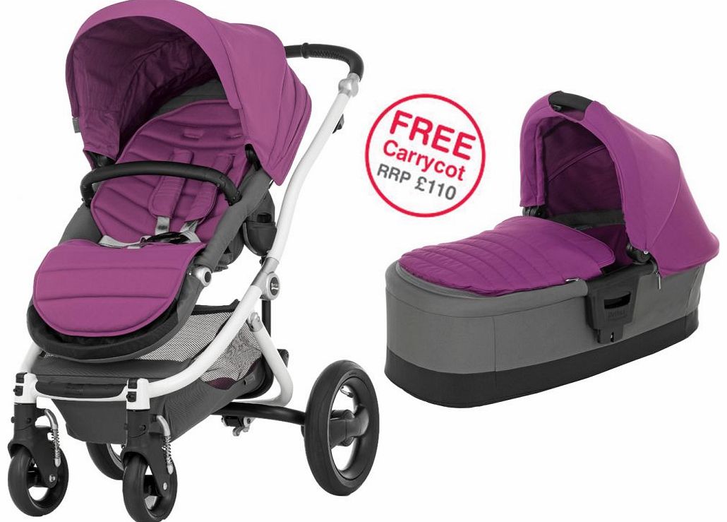 Britax Affinity White Stroller Cool Berry 2014