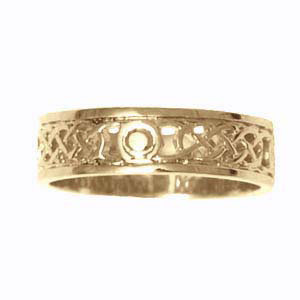 9ct Yellow Gold 6mm Very Heavy Celtic Wedding