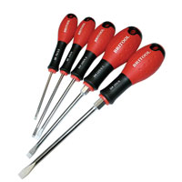 5 Piece Flared and Parallel Slotted Screwdriver Set