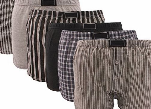 Britwear 12 x BRITWEAR Mens Button Fly Jersey Boxer Shorts Natural Cotton Rich Boxers UnderwearColour:Pattern / Design
