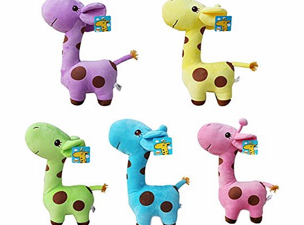 Broadfashion 1x Cute Giraffe Soft Plush Toy Animal Dolls Baby Kid Birthday Party Christmas Gift (Random Colour)