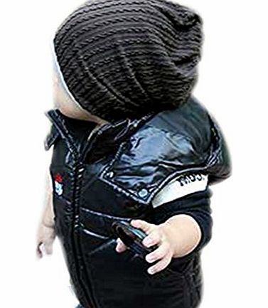Broadfashion Boy Girl Fashion Trendy Baby Toddler Child Hat Knit Beanie Warm Winter Cap (Grey)