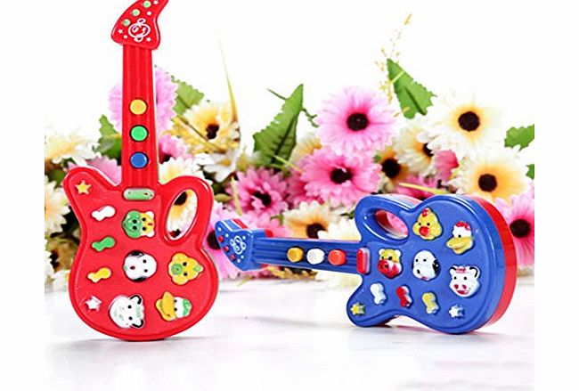 Broadfashion Popular Baby Kids Electronic Guitar Nursery Rhyme Music Developmental Cute Toy (Random Colour)