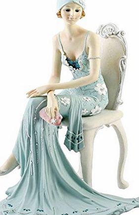 Broadway Belle Art Deco Broadway Belles Lady Figurine. Blue Teal Colour #79
