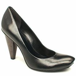 Female Anette Court Leather Upper in Black, Grey