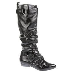 Female Erika Leather Upper Textile/Other Lining in Black Patent